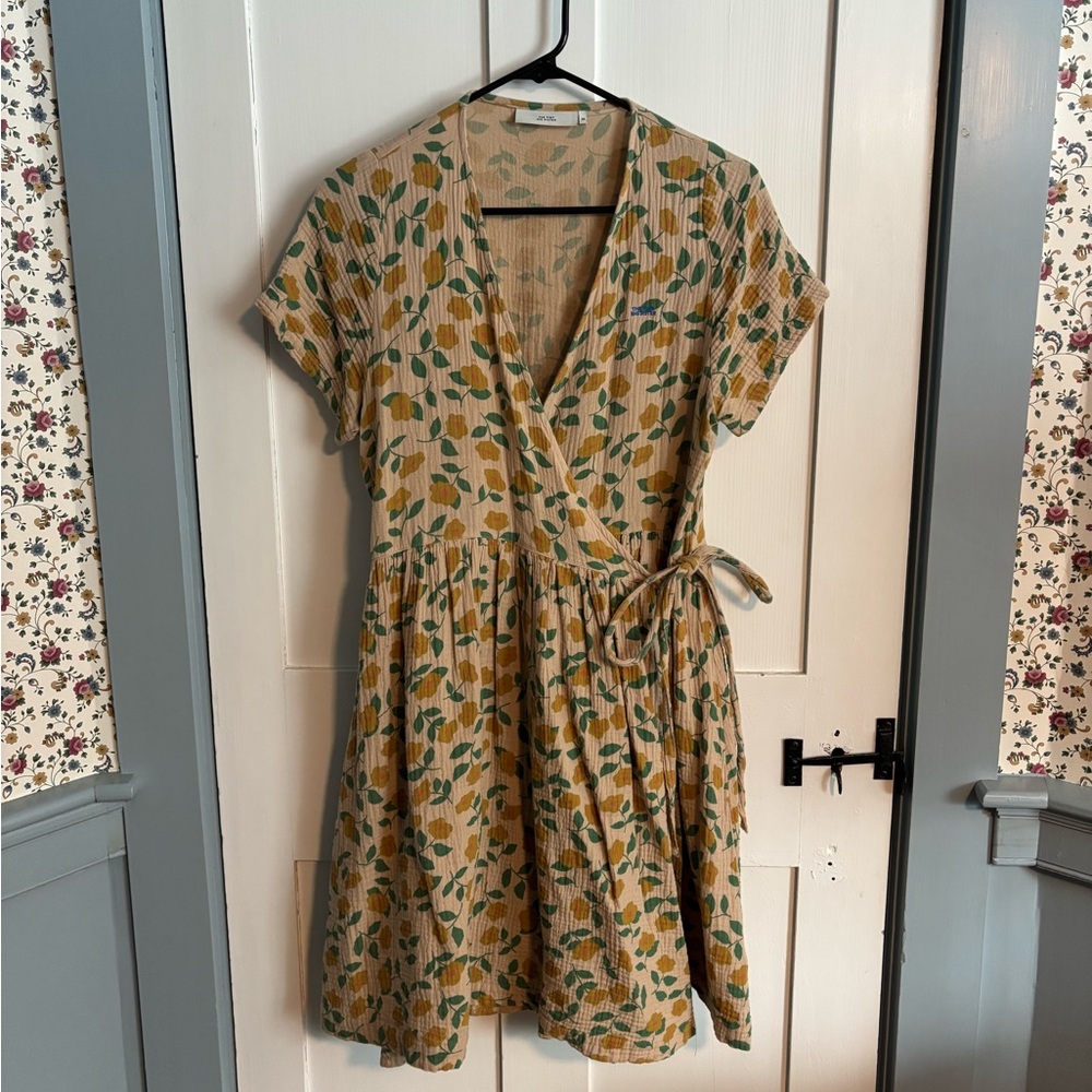 Floral Wrap Gauze Dress - Tiny Big Sister